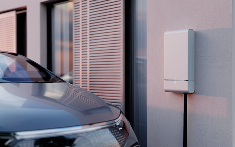 Elektrische auto bidirectionele laadpaal