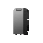 Thumbnail of  Zijaanzicht van de grijze EcoFlow STREAM Thuisbatterij met de aangekoppelde PowerStream AC Solar Battery Adapter.