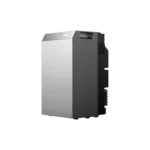 Thumbnail of  EcoFlow STREAM AC 5000 thuisbatterij in zilver en zwart met digitaal display tegen een zwarte achtergrond.
